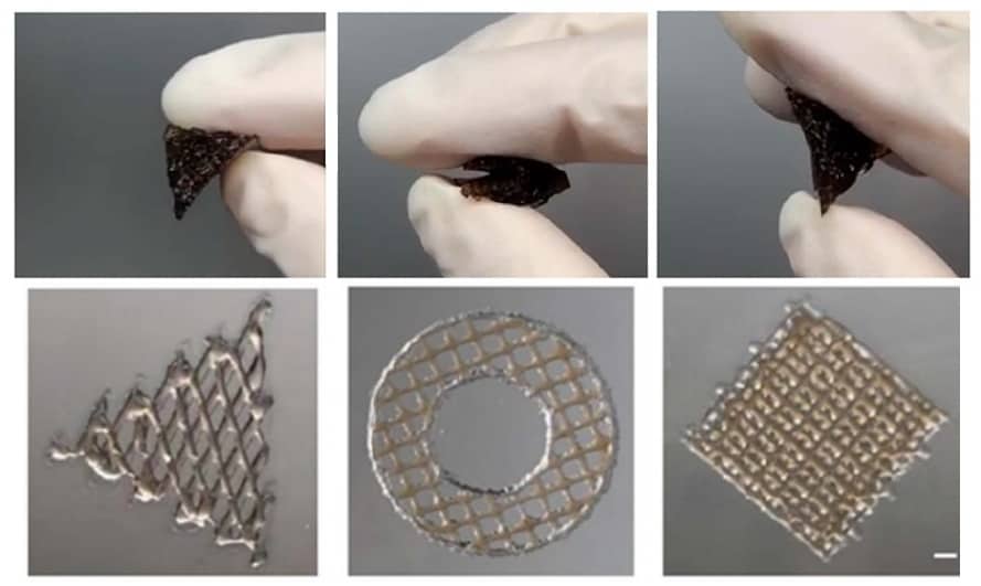 Flexible printed scaffolds