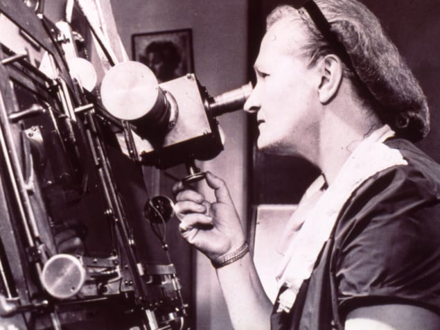 Cecilia Payne-Gaposchkin using astronomical equipment Cecilia Payne-Gaposchkin using astronomical equipment
