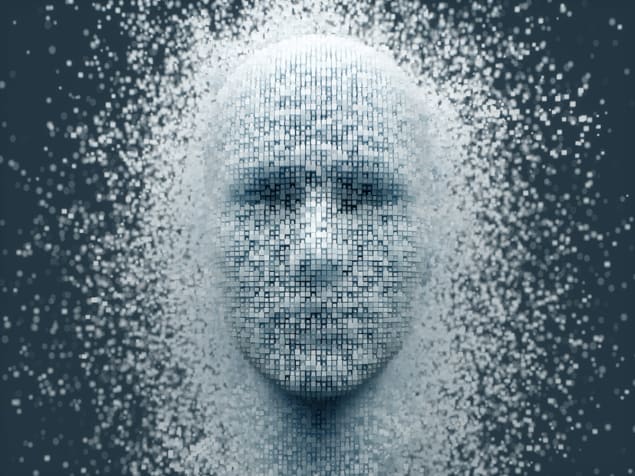 Illustration of a face formed from pixels Illustration of a face formed from pixels