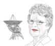An illustration of Jocelyn Bell Burnell by Jess Wade