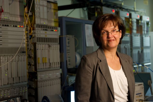 Christine Tremblay Christine Tremblay stood in front of telecoms equipment
