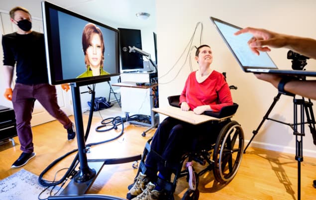 Decoding brain activity A research participant in Edward Chang’s study of speech neuroprostheses