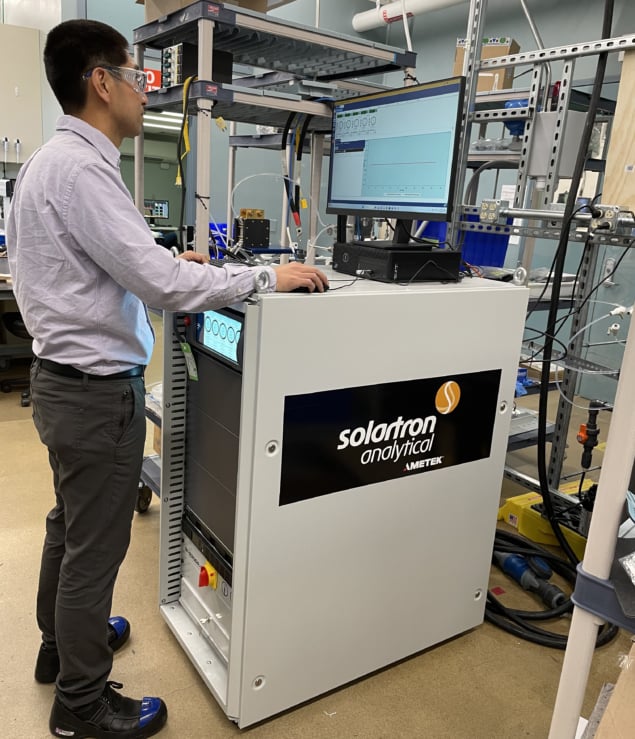 AMETEK SI engineer oversees installation of battery cycler